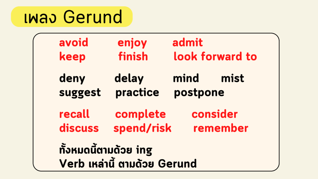 รวมคำศัพท์ภาษาอังกฤษที่ตามด้วย V-ing ติวอังกฤษ สำหรับสอบ ก.พ.